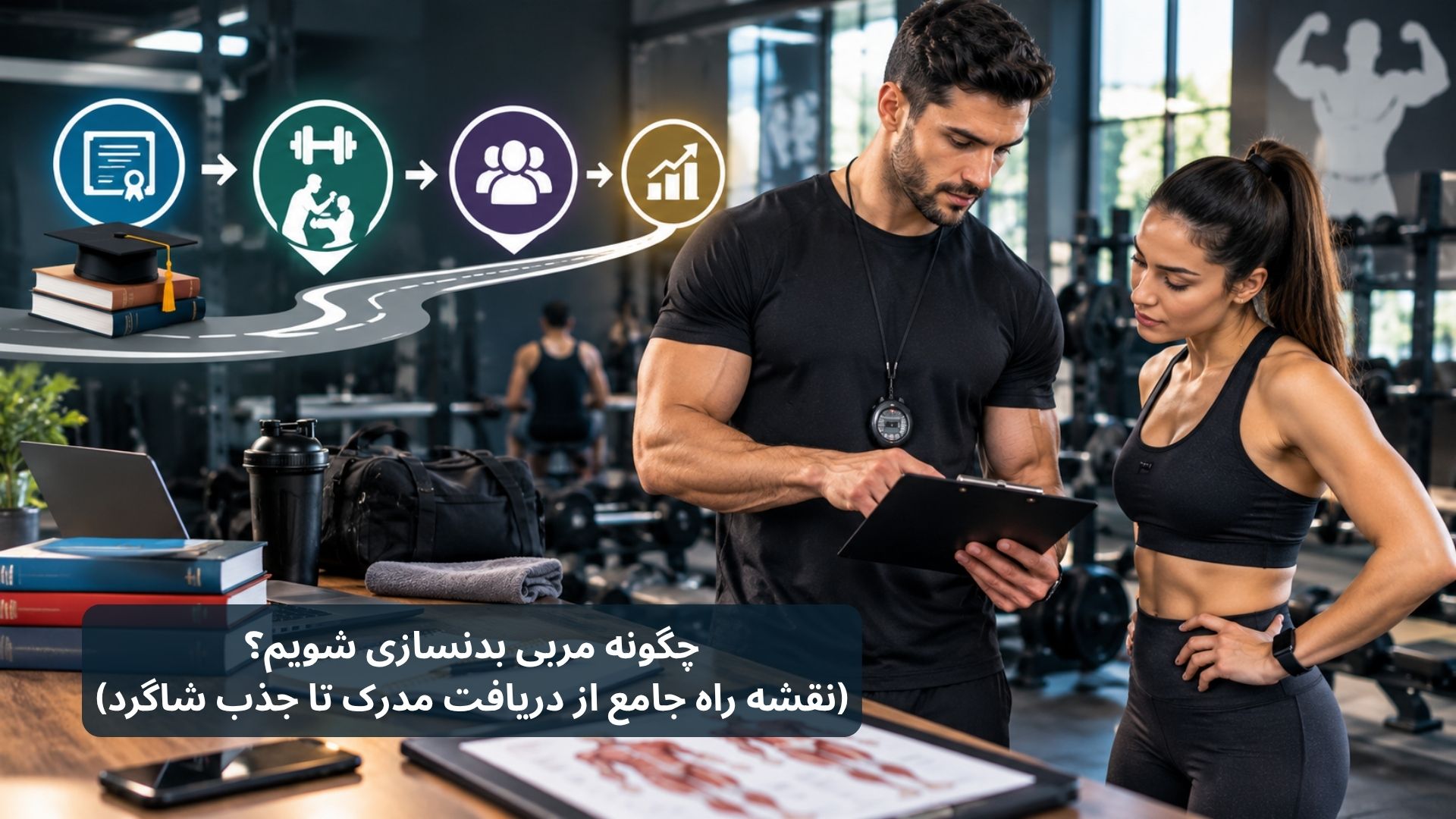 چگونه مربی بدنسازی شویم؟ (نقشه راه جامع از دریافت مدرک تا جذب شاگرد)
